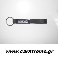 Μπρελόκ μαύρο με λογότυπο Sparco