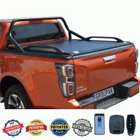 SMART ΡΟΛΟ ΑΛΟΥΜΙΝΙΟΥ ΗΛΕΚΤΡΙΚΟ ΜΕ ΕΡΓΟΣΤΑΣΙΑΚΟΥ ΤΥΠΟΥ ΣΙΔΕΡΕΝΙΟ ROLL-BAR ΚΑΙ ΚΟΥΠΑΣΤΕΣ SMART 2-7000 E-ROLL+RB 416BL+KOUP 90BL ISUZU D-MAX 2021+