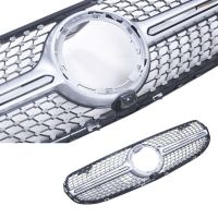 Μάσκα Για Mercedes-Benz GLC-Class X253 19+ Facelift Diamond Look Ασημί/Χρώμιο