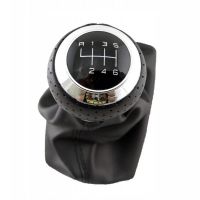 Πόμολο Λεβιέ Ταχυτήτων Με Φυσούνα Μαρκέ Μαύρο Για Audi A4 B6/B7 Με 6 Ταχύτητες New