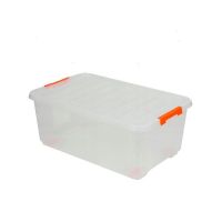 Εργαλειοθήκη / Κουτί Αποθήκευσης Πλαστικό Διάφανο Με Κλιπς & Ρόδες 58x37.5x23.5cm 35Lt Tactix 320280