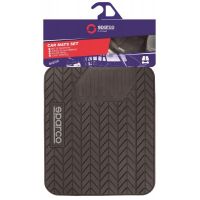 Πατάκια Λάστιχο μαύρα 3τμχ Sparco