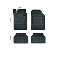 Πατάκια Λάστιχο Διεθνή Pure Design Black 4τμχ Frogum