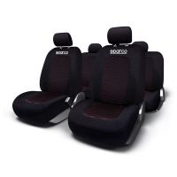 Κάλυμμα καθισμάτων μαύρο-κόκκινο 5τμχ Sparco