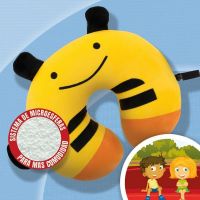 Παιδικό Μαξιλαράκι Αυχένα Ταξιδιού Happy Confort Μέλισσα 27cm x 23cm Μαύρο-Κίτρινο 1 Τεμάχιο