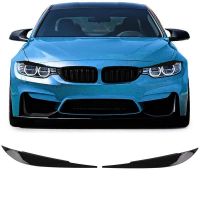 Φρυδάκια Μπροστινών Φαναριών Για Bmw 4 F32 / F33 / F36 2013-2021 Βαμμένα Μάυρο Γυαλιστερό Χρώμα 2 Τεμάχια