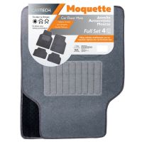 Δάπεδα MOQUETTE Σετ 4τεμ Γκρι για Όλα τα Αυτοκίνητα