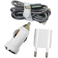 Travel Kit Φορτιστής 3 σε 1 Αυτοκινήτου & Σπιτιού