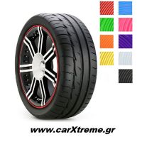 Διακοσμητική 3D Αυτοκόλλητη Ταινία για τις Ζάντες 4m Κόκκινο 52250