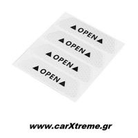 Αυτοκόλλητος Ανακλαστήρας για τις Πόρτες του Αυτοκινήτου SY-FGT0142W Λευκό 4 τμχ 54605