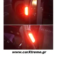 Αυτοκόλλητος Ανακλαστήρας για τις Πόρτες του Αυτοκινήτου SY-FGT0142R Κόκκινο 4 τμχ 54606