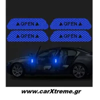Αυτοκόλλητος Ανακλαστήρας για τις Πόρτες του Αυτοκινήτου SY-FGT0142B Μπλε 4 τμχ 54607