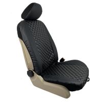 Ημικαλύμματα Μπροστινών Καθισμάτων Royal Δερματίνη Μαύρα 4 Τεμάχια