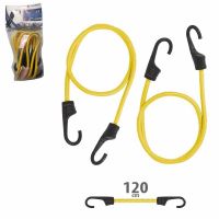 Χταπόδια Πρόσδεσης Ελαστικά Με Πλαστικό Γάντζο Carabiner 8mm x 120cm 2 Τεμάχια