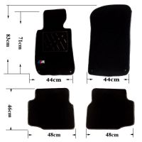 Πατάκια Αυτοκινήτου Μοκέτα Για Bmw 3 E36 90-99 Με Μονό Κέντημα Μ Black 4 Τεμάχια