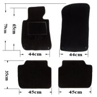 Πατάκια Αυτοκινήτου Μοκέτα Για Bmw 3 E46 98-05 Χωρίς Κέντημα Black 4 Τεμάχια