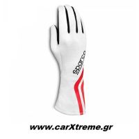 Sparco Land Classic Αγωνιστικά Γάντια Εκρού / Κόκκινο 001358