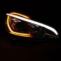 Μπροστινά Φανάρια Set Για Peugeot 208 12-15 DRL Led Tube Μαύρα H11/H1 JunYan