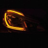 Μπροστινά Φανάρια Set Για Peugeot 208 12-15 DRL Led Tube Μαύρα H11/H1 JunYan