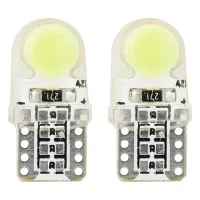 T10 W5W 12V W2,1x9,5d ΛΕΥΚΟ 5.600K 1xCOB LED ΣΙΛΙΚΟΝΗΣ(ΚΑΡΦΩΤΟ) 2ΤΕΜ.