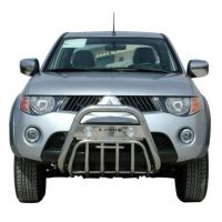 MITSUBISHI L200 '06> Εμπρόσθιος προφυλακτήρας 108 Inox-090 Inox