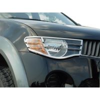 MITSUBISHI L200 '06> Προστατευτικές ανοξείδωτες γρίλιες 102 Inox