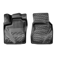 Πατάκια Σκαφάκια 3D Από Λάστιχο TPE Για Smart Fortwo W453 2014+ Rizline 2 Τεμάχια Μαύρα