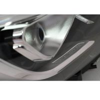 Μπροστινά Φανάρια Set Για Mercedes-Benz A-Class W176 12-18 Xenon Upgrade Σε Facelift Look Μαύρα Full Led DRL Με Μοτέρ