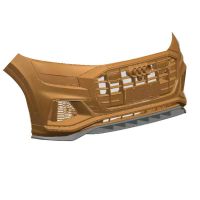 Μπροστινό Spoiler Για Audi Q8 S-Line (2018-2023) Γυαλιστερό Μαύρο 4 Τεμάχια