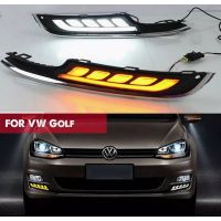 DRL Set Για VW Golf VII (7) 13-17 Με Απλό Προφυλακτήρα DRL & Φλας Dynamic 2 Τεμάχια