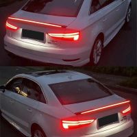 Αεροτομή Πορτ Παγκάζ Για Audi A3 8VS Sedan 12-20 GT Look Με Dynamic Led Flash/Stop Μαύρο Γυαλιστερό Από Abs Πλαστικό