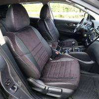 Καλύμματα Αυτοκινήτου Otom Custom Fit Για Nissan Qashqai J11 2014-2021 Sued / Rachel / Δερματίνη Σετ Εμπρός / Πίσω 15 Τεμαχίων Μαύρο-Γκρι 47014_ΚV_LD