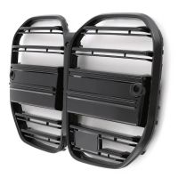 Καρδιές Μάσκας Για Bmw 4 G22 / G23 2020+ M4 Look Με Διπλή Γρίλια Μαύρο Γυαλιστερό 2 Τεμάχια