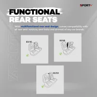 Καλύμματα Αυτοκινήτου Otom Sport Plus City Design Universal Βαμβακερό Ύφασμα / Rachel / Δερματίνη Σετ Εμπρός / Πίσω 11 Τεμαχίων  Με Ενσωματωμένα Προσκέφαλα Μαύρο Με Κόκκινο Κέντημα SPTPLS-102CTY