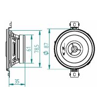 Ηχεία Αυτοκινήτου Alpine SXE-0825S 3.5''/8.6cm 150w Peak 20w RMS Ομοαξονικά 2 Δρόμων Ζευγάρι 2 Τεμάχια