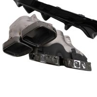 Diffuser Πίσω Προφυλακτήρα Για Mercedes-Benz E-Class C238 Coupe / A238 Cabrio 16-19 Amg 63 Look Με Μαύρες Μπούκες