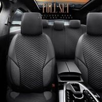 Καλύμματα Αυτοκινήτου Otom "Advanced Leather" Universal Δερματίνη / Λινό Ύφασμα Σετ Εμπρός / Πίσω 11 Τεμαχίων Μαύρο ΑDV-104