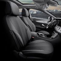 Καλύμματα Αυτοκινήτου Otom "Advanced Leather" Universal Δερματίνη / Λινό Ύφασμα Σετ Εμπρός / Πίσω 11 Τεμαχίων Μαύρο ΑDV-104