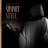 Καλύμματα Αυτοκινήτου Otom "Advanced Leather" Universal Δερματίνη / Λινό Ύφασμα Σετ Εμπρός / Πίσω 11 Τεμαχίων Μαύρο ΑDV-104