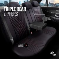 Καλύμματα Αυτοκινήτου Otom Progressive Design Universal Full Δερματίνη Σετ Εμπρός / Πίσω 11 Τεμαχίων Μαύρο / Κόκκινο ΡRG-104