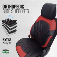 Καλύμματα Αυτοκινήτου Otom Progressive Design Universal Full Δερματίνη Σετ Εμπρός / Πίσω 11 Τεμαχίων Μαύρο / Κόκκινο ΡRG-104
