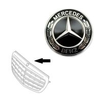 Σήμα Τάπα Μάσκας Mercedes-Benz S-Class W222 13-20 Γνήσιο A0008171901 38mm Μαύρο