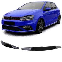 Φρυδάκια Μπροστινών Φαναριών Για VW Polo 6R 6C 09-17 Evil Eye Μαύρο Γυαλιστερό 2 Τεμάχια