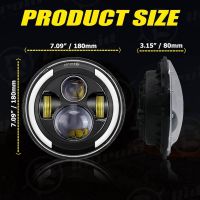 Μπροστινά Φανάρια Set Για Jeep Wrangler 96+ / Mercedes-Benz G-Class W463 / Hummer H1/H2 / Harley-Davidson Led Angel Eyes / DRL Projectors Μαύρα 6 led 2 Τεμάχια