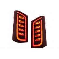 Πισινά Φανάρια Set Για Mercedes-Benz Vito W447 14+ Maybach Look Full Led Bar & Led Signal Dynamic Κόκκινο/Crystal Carner