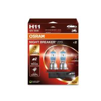 Λάμπες Αλογόνου H11 12V 55w Night Braker +220% Osram 64211NB220 2 Τεμάχια