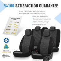 Καλύμματα Αυτοκινήτου Otom Smart Design Universal Ύφασμα / Δερματίνη Σετ Εμπρός / Πίσω 11 Τεμαχίων Μαύρο SLΤSΜΤ101-ΝΖ
