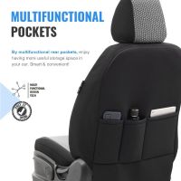 Καλύμματα Αυτοκινήτου Otom Smart Design Universal Ύφασμα / Δερματίνη Σετ Εμπρός / Πίσω 11 Τεμαχίων Μαύρο / Γκρι SLTSMT102-NZ