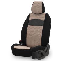 Καλύμματα Αυτοκινήτου Otom Smart Design Universal Ύφασμα / Δερματίνη Σετ Εμπρός / Πίσω 11 Τεμαχίων Μαύρο / Μπεζ SLTSMT106-NZ
