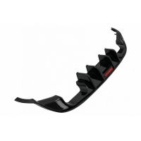 Diffuser Πίσω Προφυλακτήρα Για VW Golf VII (7.5) 17-20 Facelift R-Look Μαύρο Γυαλιστερό Με Led Στοπάκι